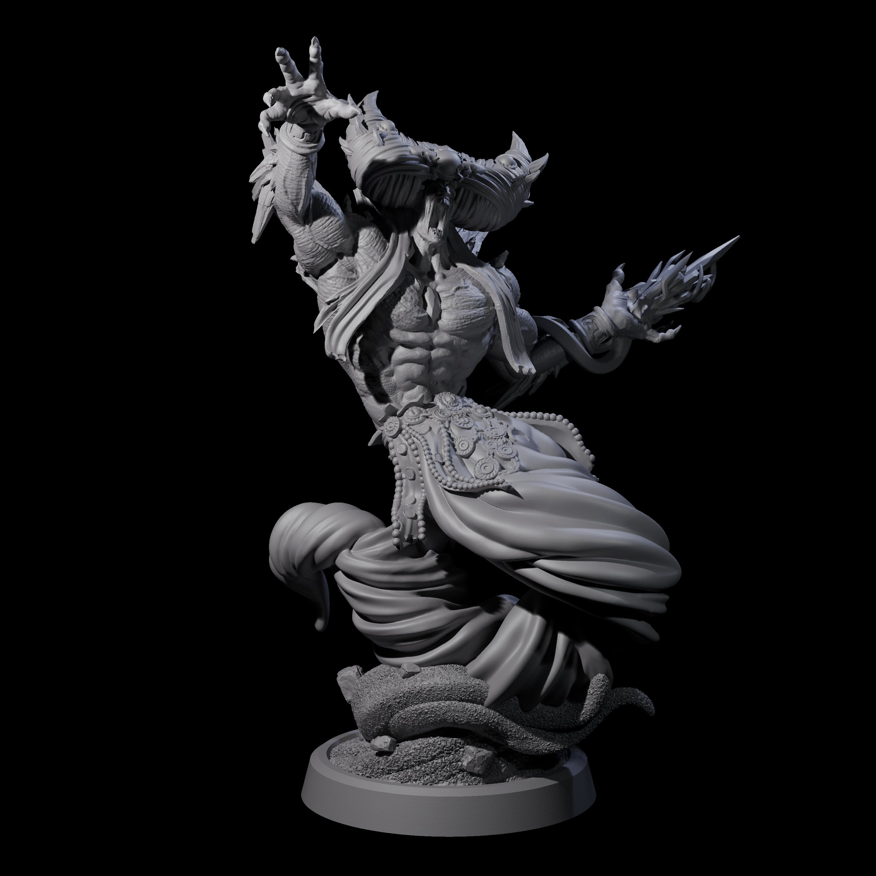 Swirling Efreeti A Miniature for Dungeons and Dragons, Pathfinder or other TTRPGs