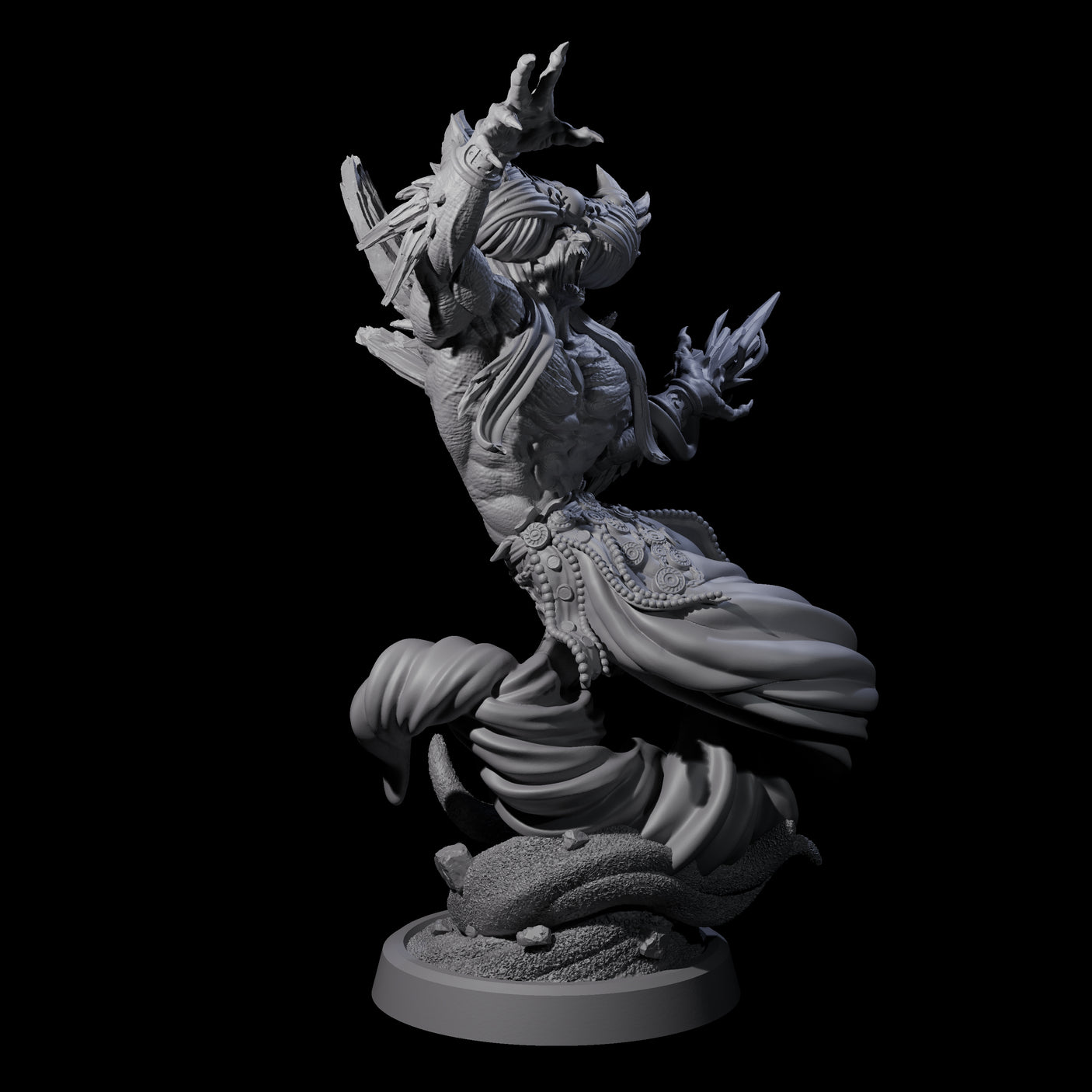 Swirling Efreeti A Miniature for Dungeons and Dragons, Pathfinder or other TTRPGs