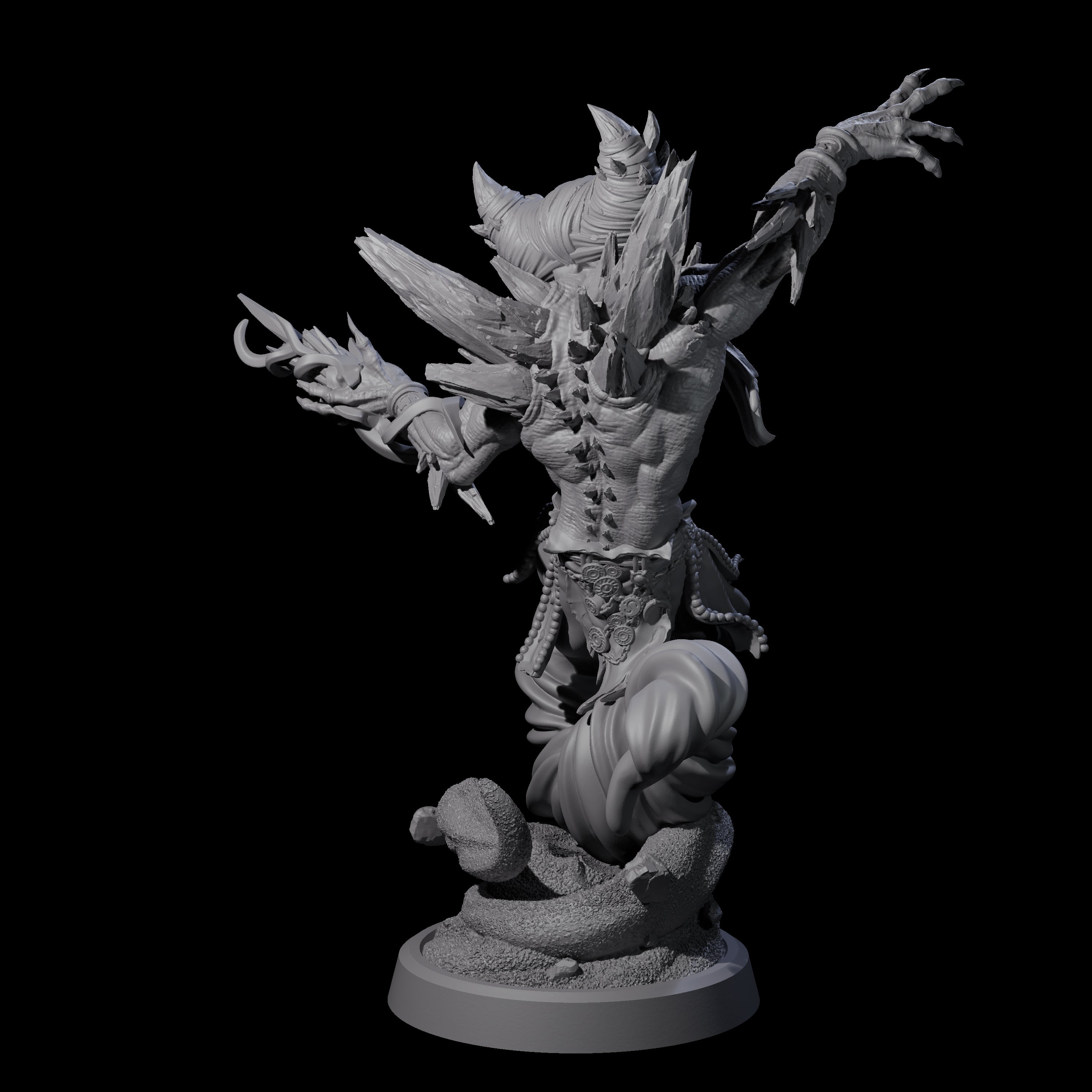 Swirling Efreeti A Miniature for Dungeons and Dragons, Pathfinder or other TTRPGs