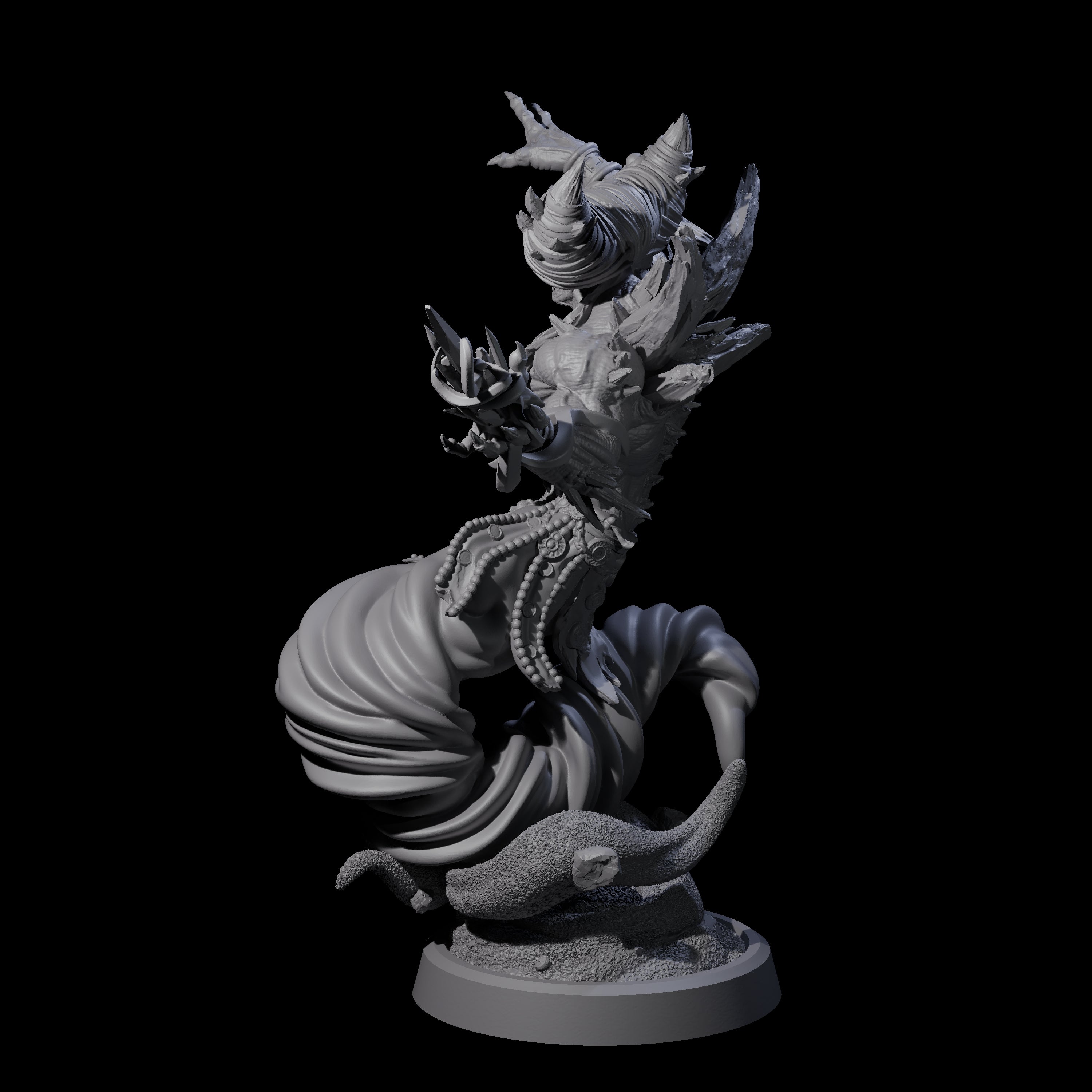 Swirling Efreeti A Miniature for Dungeons and Dragons, Pathfinder or other TTRPGs