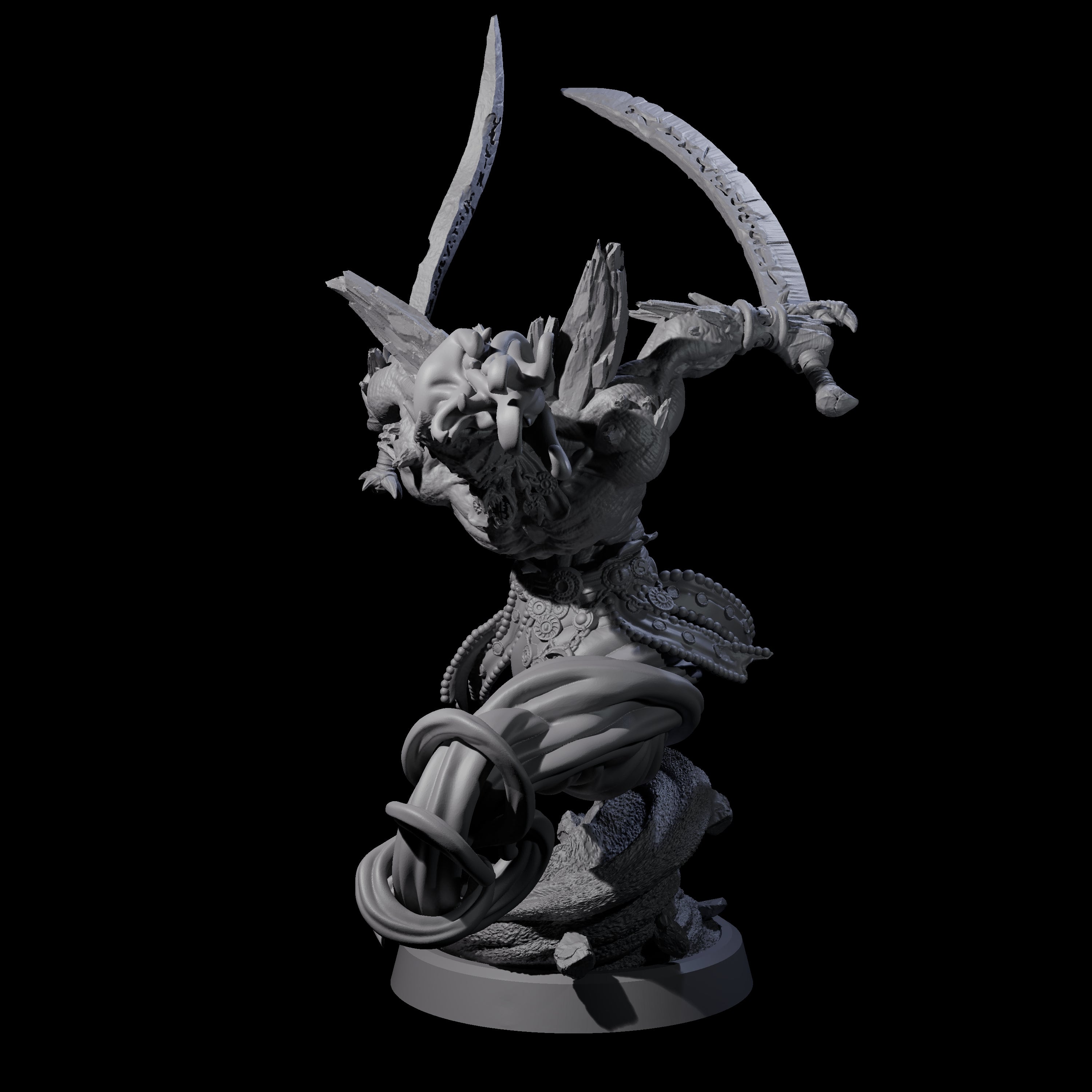 Swirling Efreeti B Miniature for Dungeons and Dragons, Pathfinder or other TTRPGs