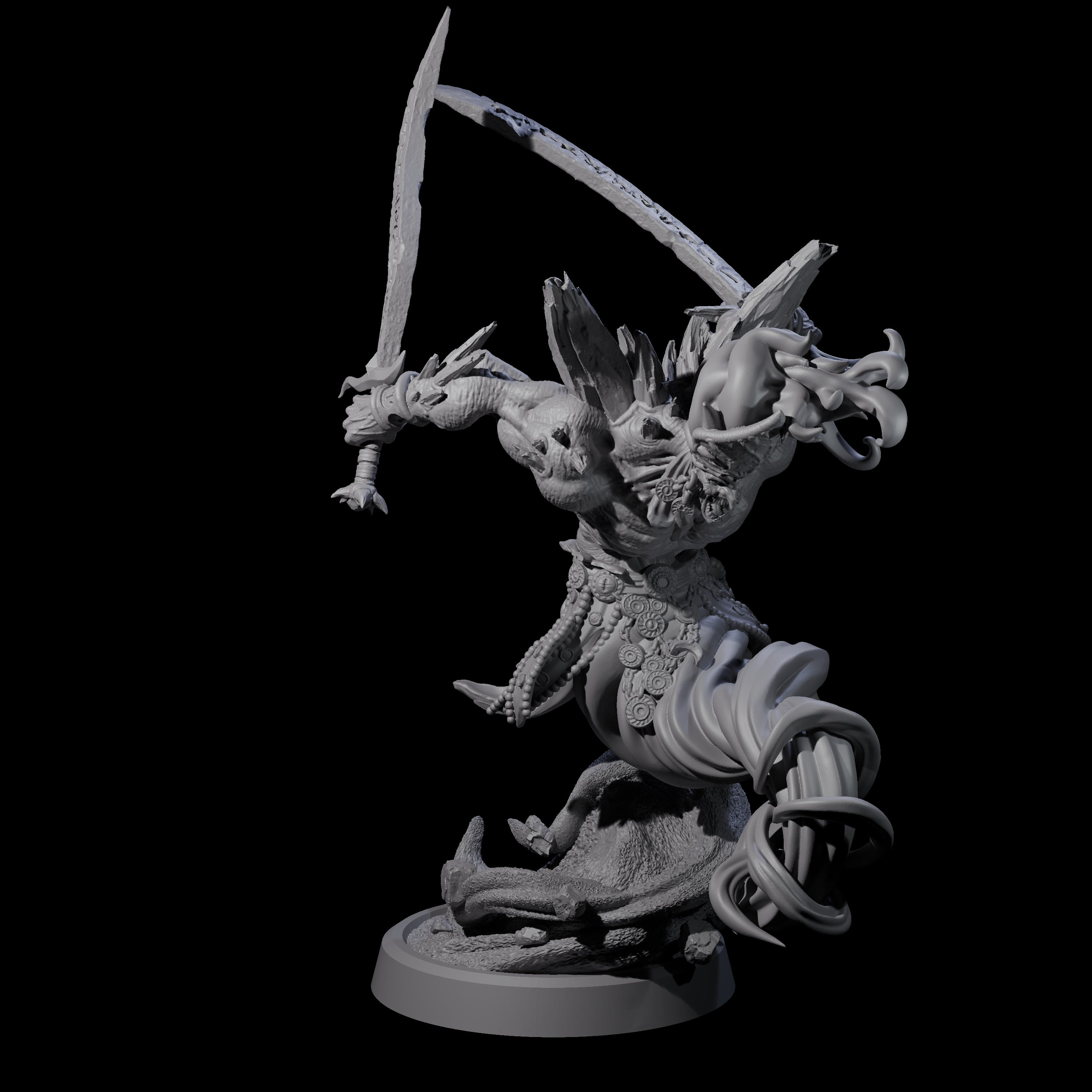 Swirling Efreeti B Miniature for Dungeons and Dragons, Pathfinder or other TTRPGs