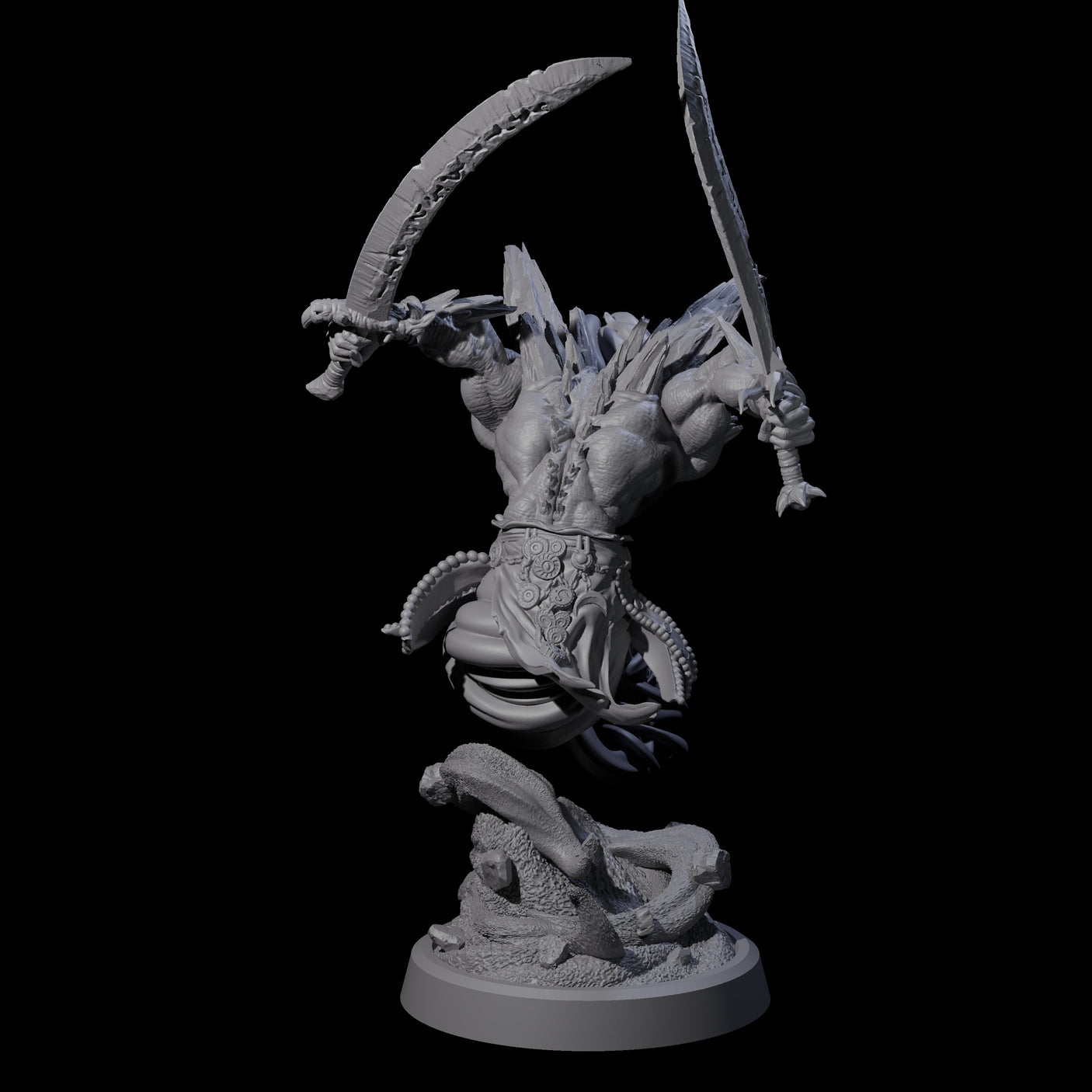 Swirling Efreeti B Miniature for Dungeons and Dragons, Pathfinder or other TTRPGs