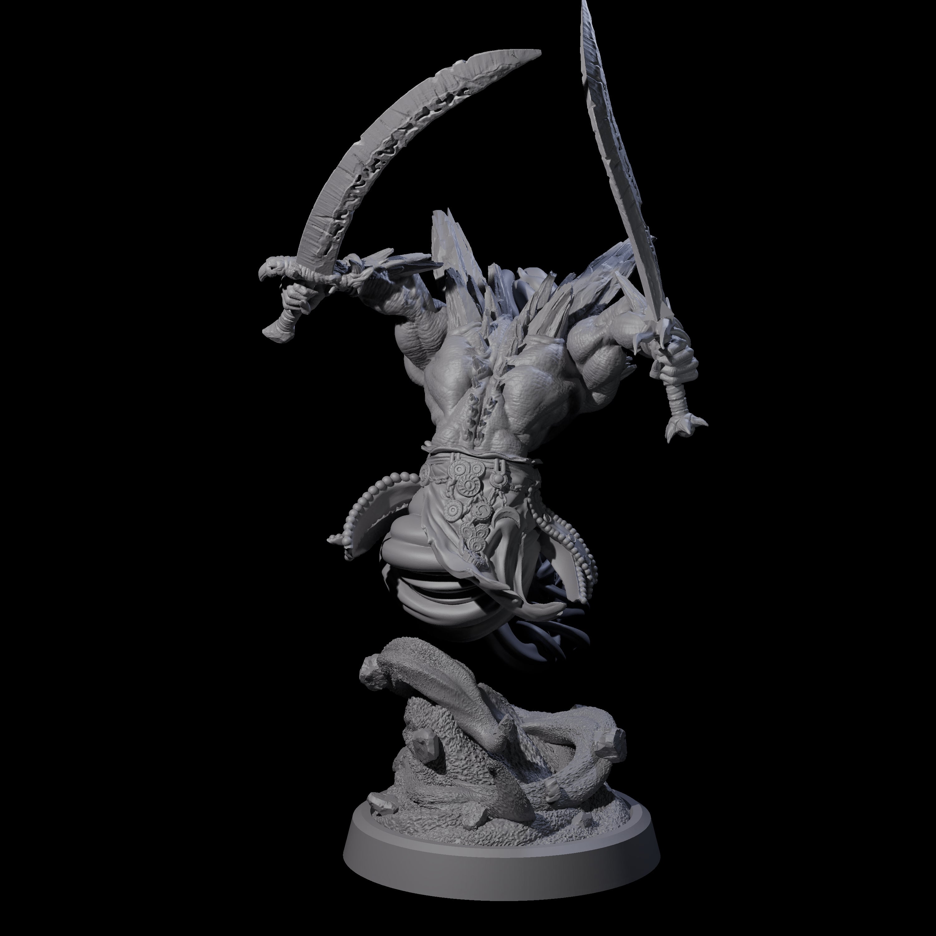 Swirling Efreeti B Miniature for Dungeons and Dragons, Pathfinder or other TTRPGs