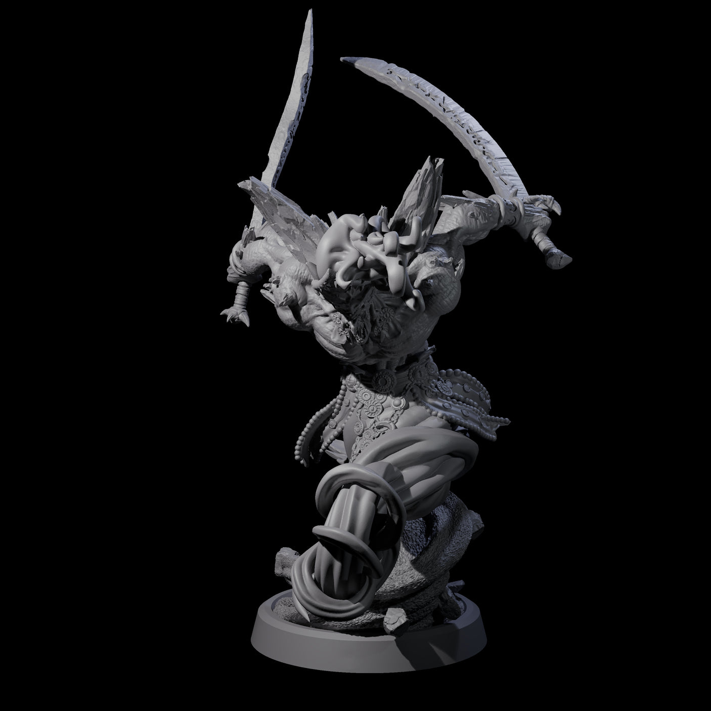 Swirling Efreeti B Miniature for Dungeons and Dragons, Pathfinder or other TTRPGs