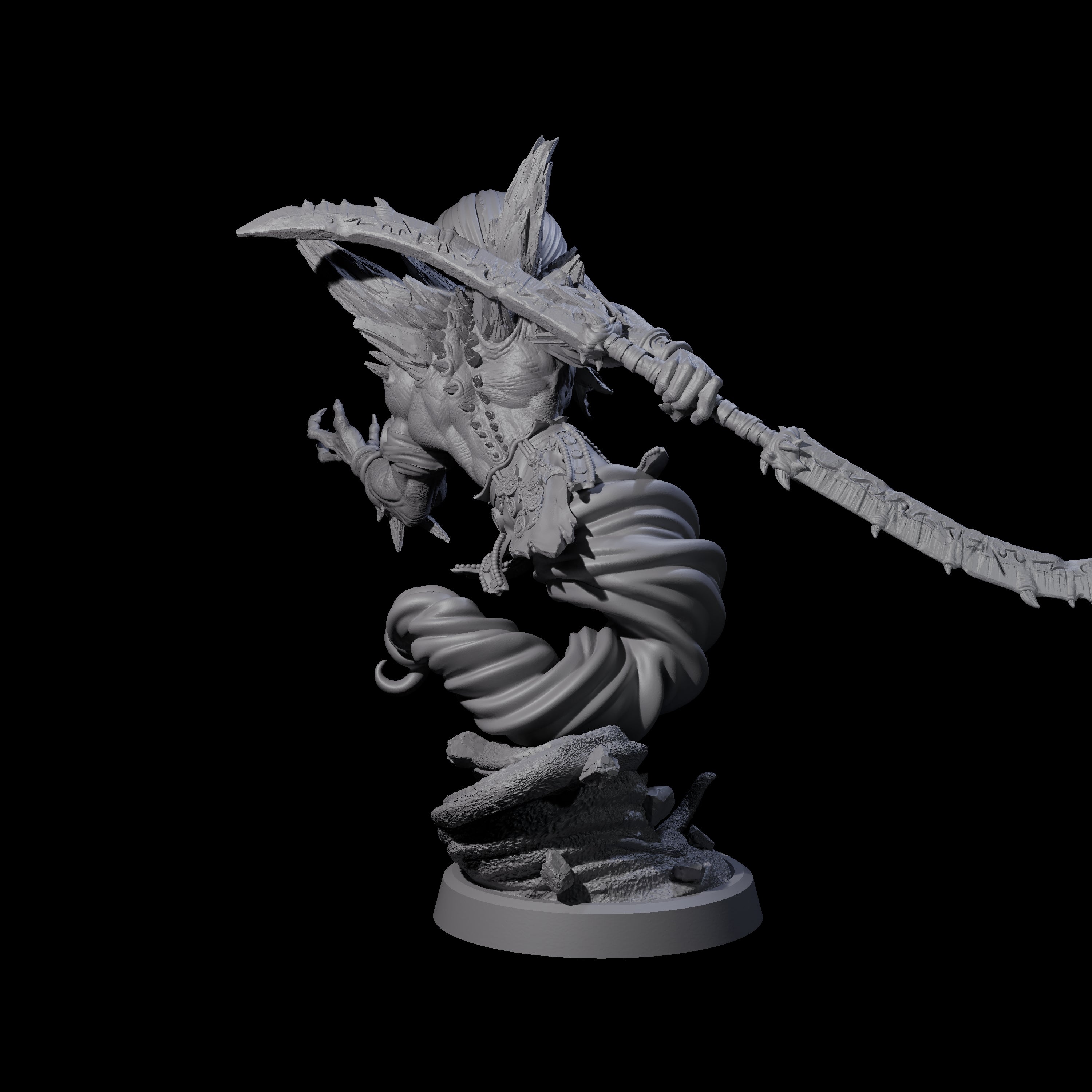 Swirling Efreeti C Miniature for Dungeons and Dragons, Pathfinder or other TTRPGs