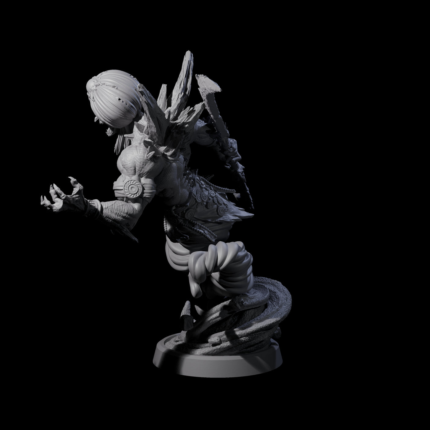 Swirling Efreeti C Miniature for Dungeons and Dragons, Pathfinder or other TTRPGs