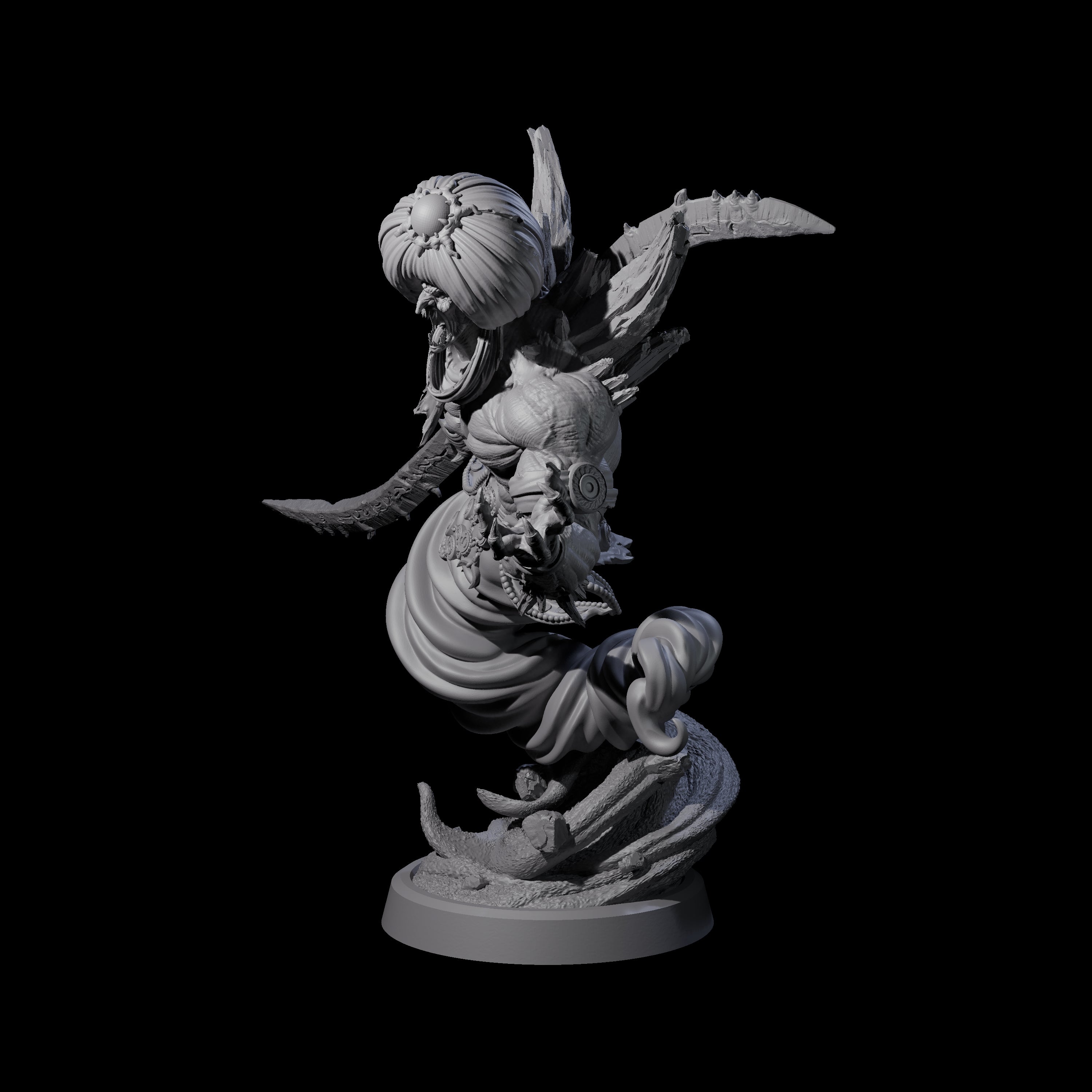 Swirling Efreeti C Miniature for Dungeons and Dragons, Pathfinder or other TTRPGs