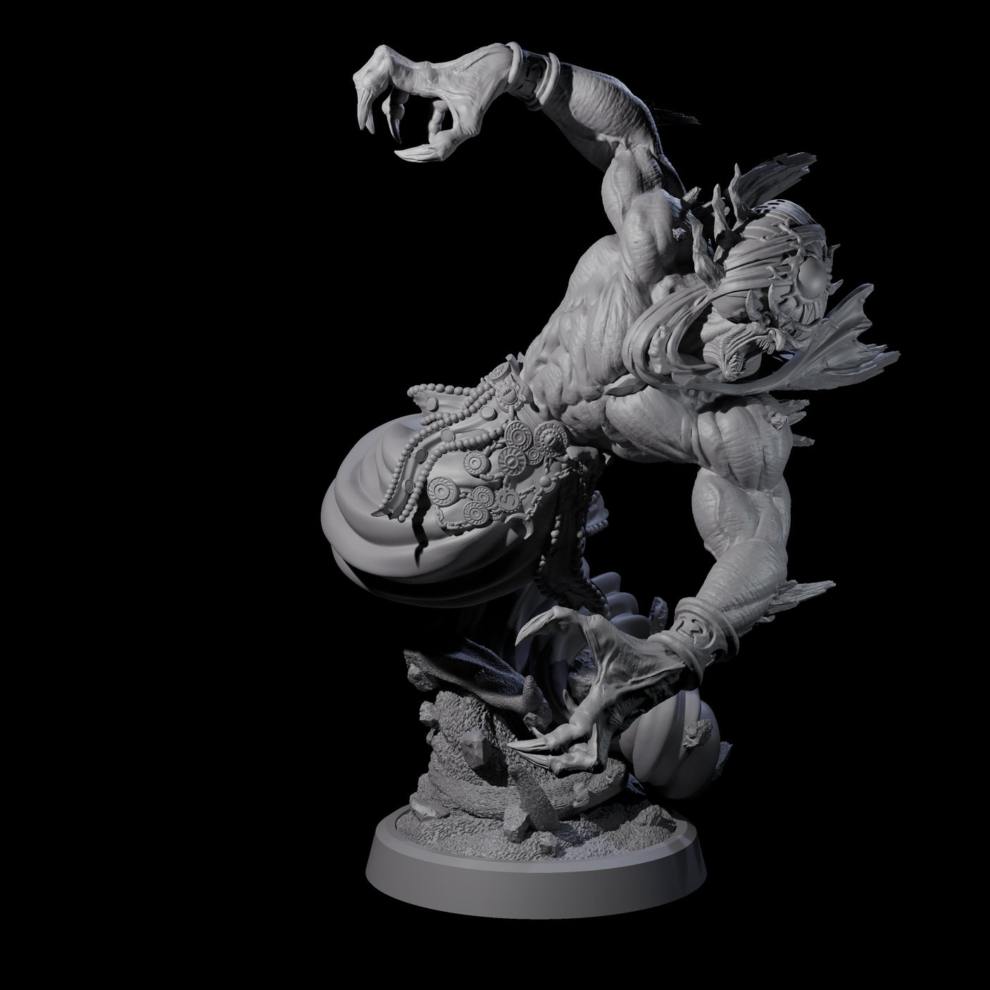 Swirling Efreeti D Miniature for Dungeons and Dragons, Pathfinder or other TTRPGs