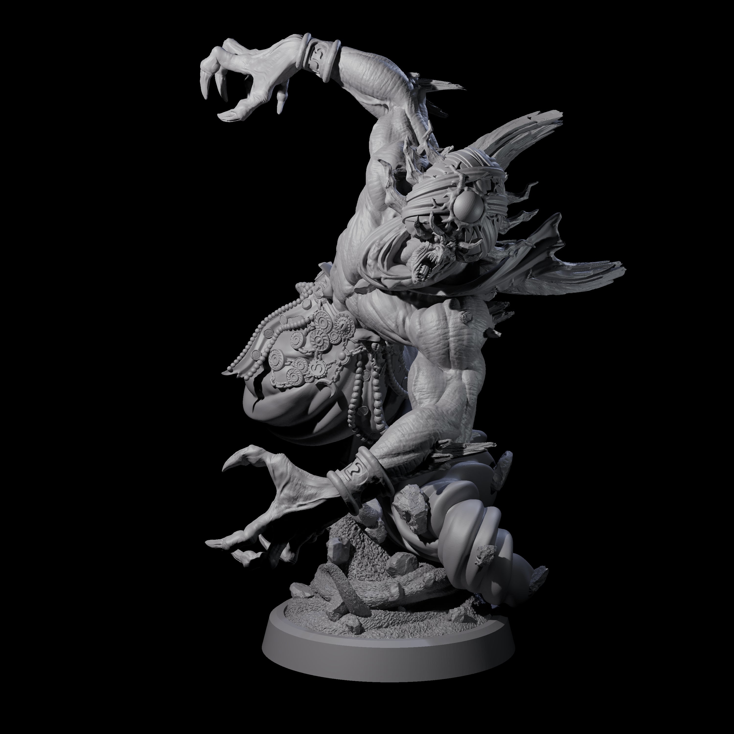 Swirling Efreeti D Miniature for Dungeons and Dragons, Pathfinder or other TTRPGs