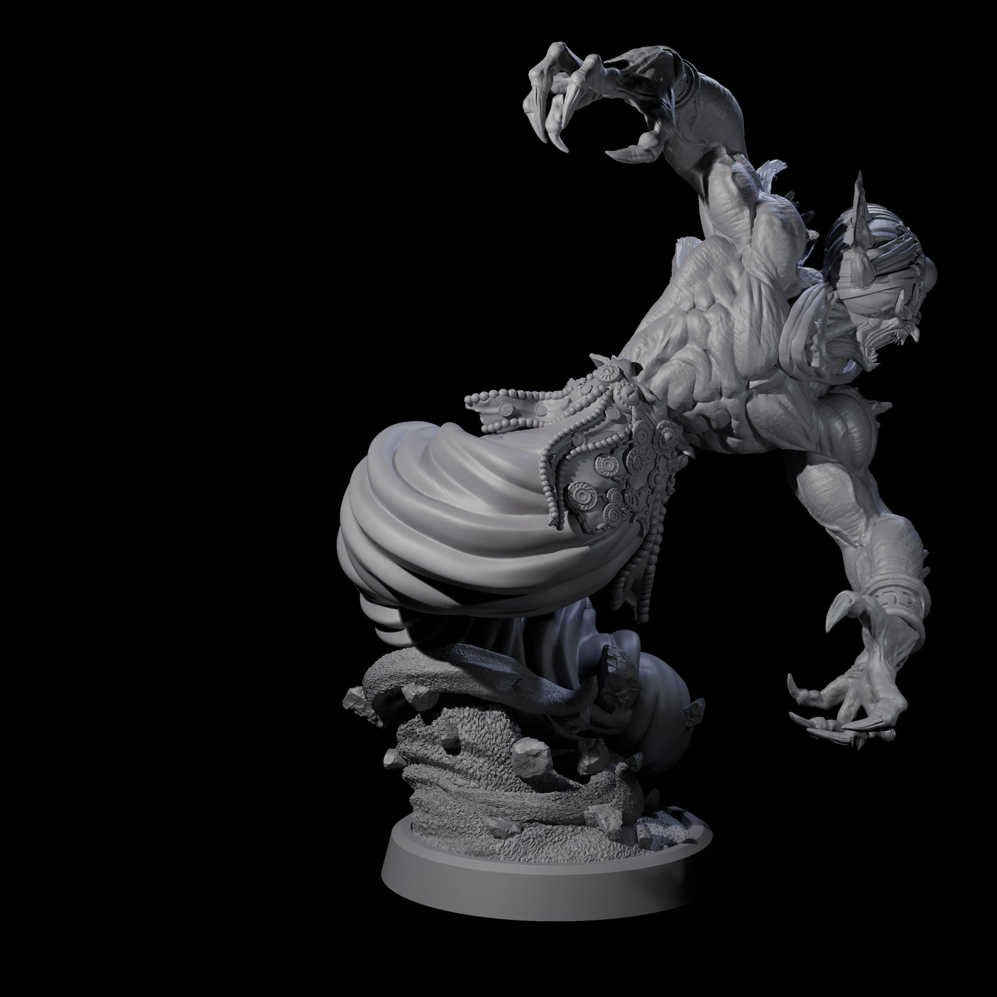 Swirling Efreeti D Miniature for Dungeons and Dragons, Pathfinder or other TTRPGs