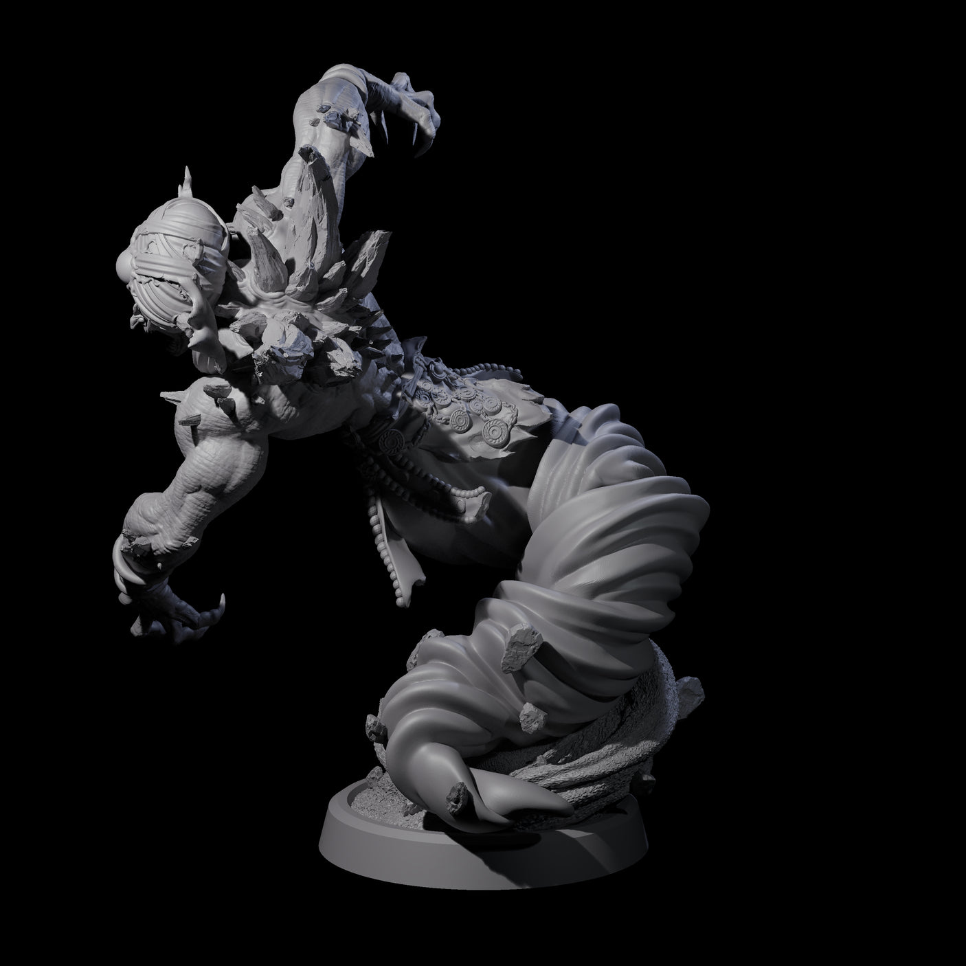 Swirling Efreeti D Miniature for Dungeons and Dragons, Pathfinder or other TTRPGs