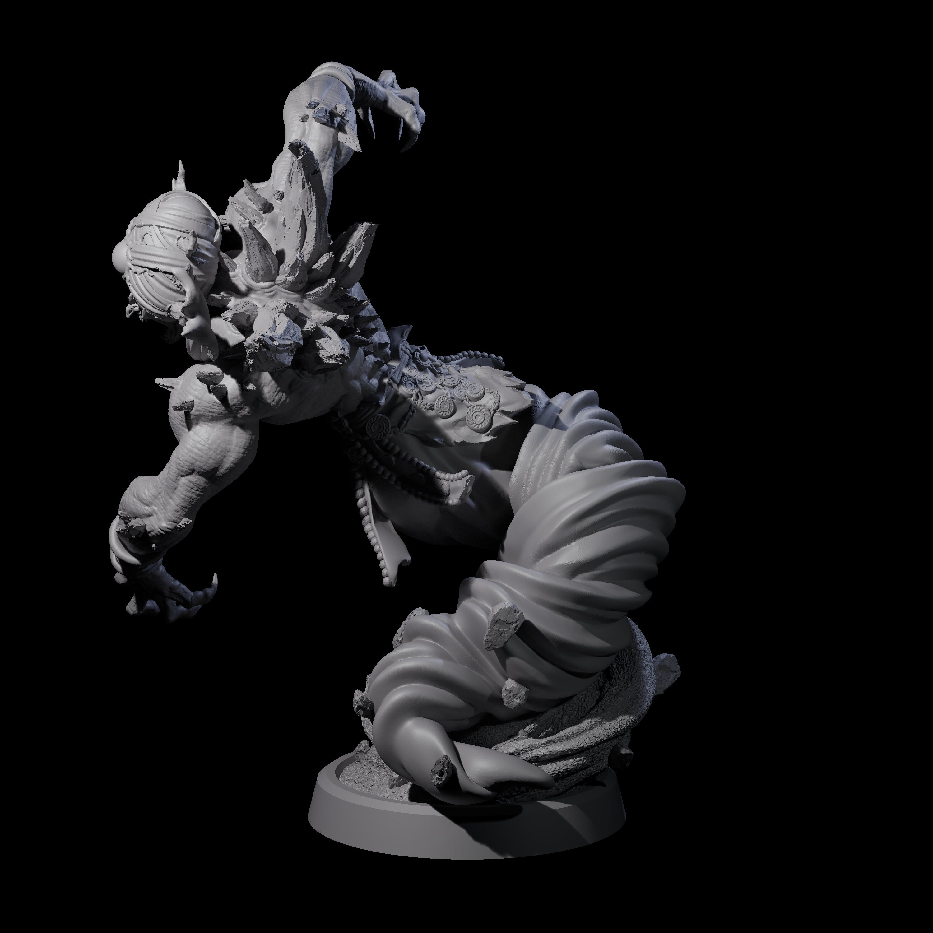 Swirling Efreeti D Miniature for Dungeons and Dragons, Pathfinder or other TTRPGs