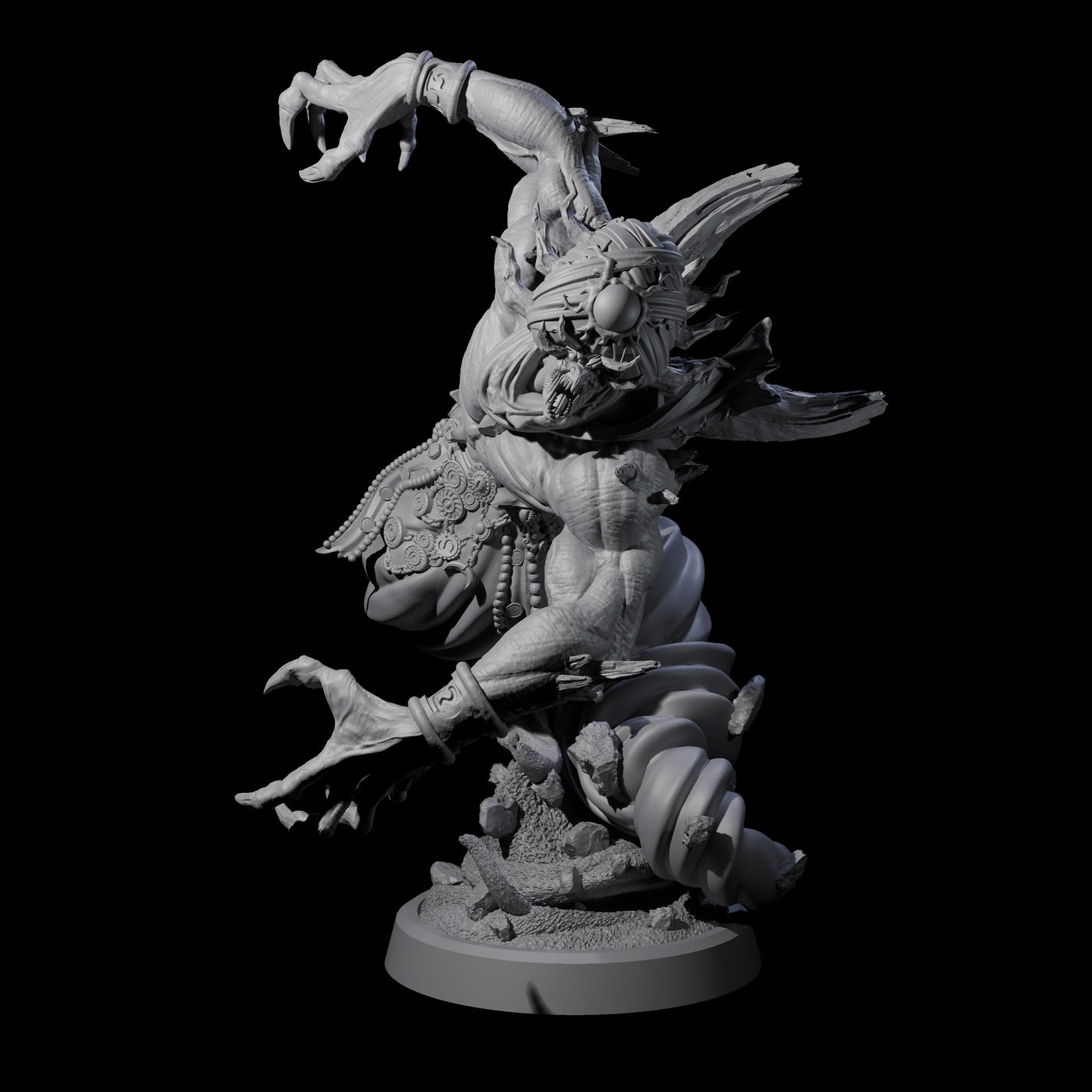 Swirling Efreeti D Miniature for Dungeons and Dragons, Pathfinder or other TTRPGs