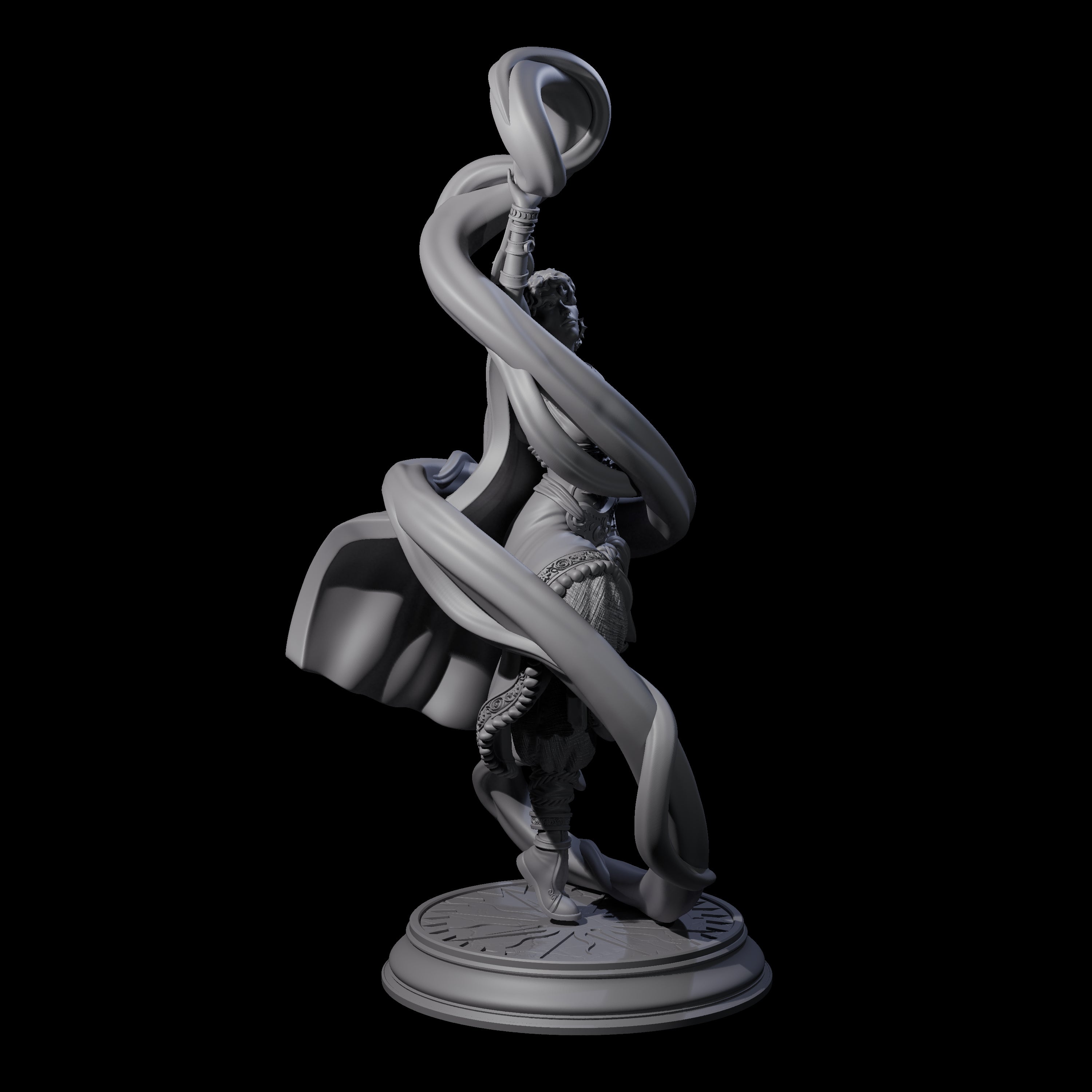 Swirling Elf Sorceress Miniature for Dungeons and Dragons, Pathfinder or other TTRPGs