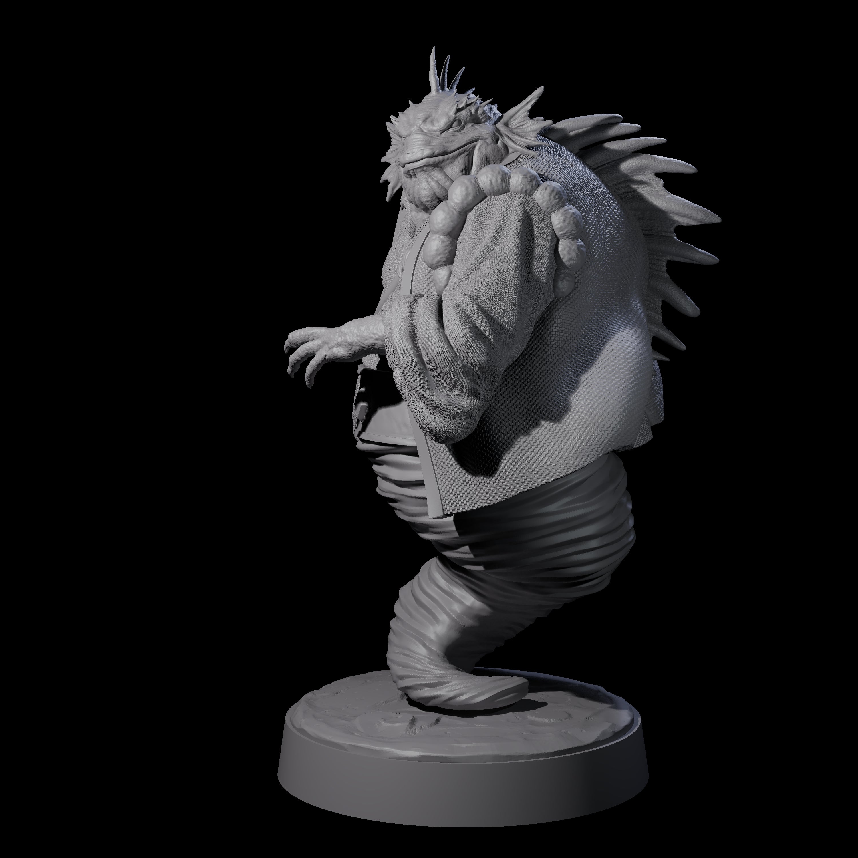 Swirling Locathah Djinni Miniature for Dungeons and Dragons, Pathfinder or other TTRPGs