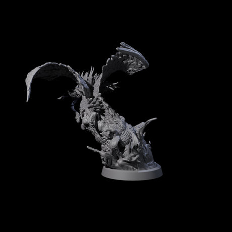 Swooping Aarakocra Archer Miniature for Dungeons and Dragons, Pathfinder or other TTRPGs