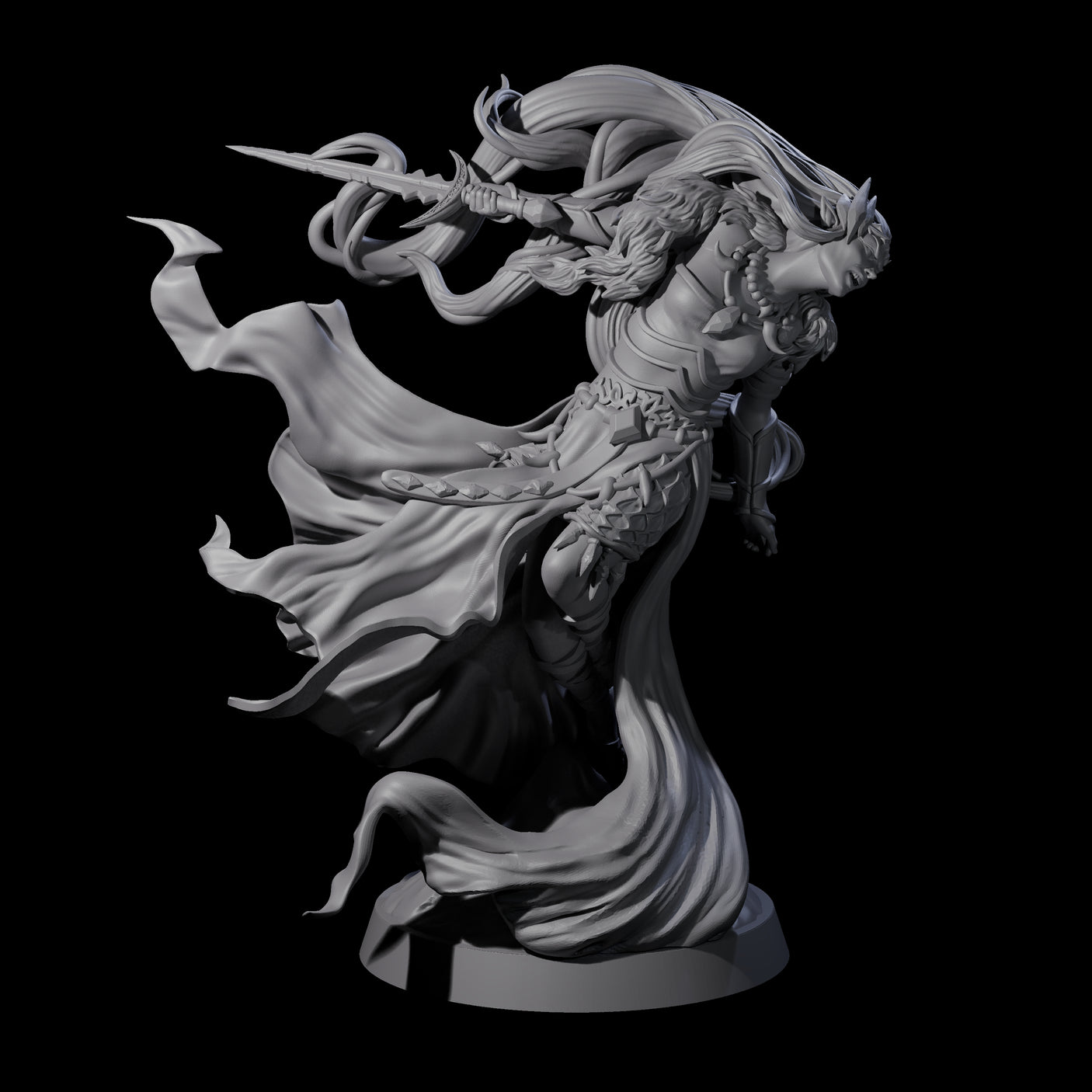 Swooping Banshee Queen Miniature for Dungeons and Dragons, Pathfinder or other TTRPGs