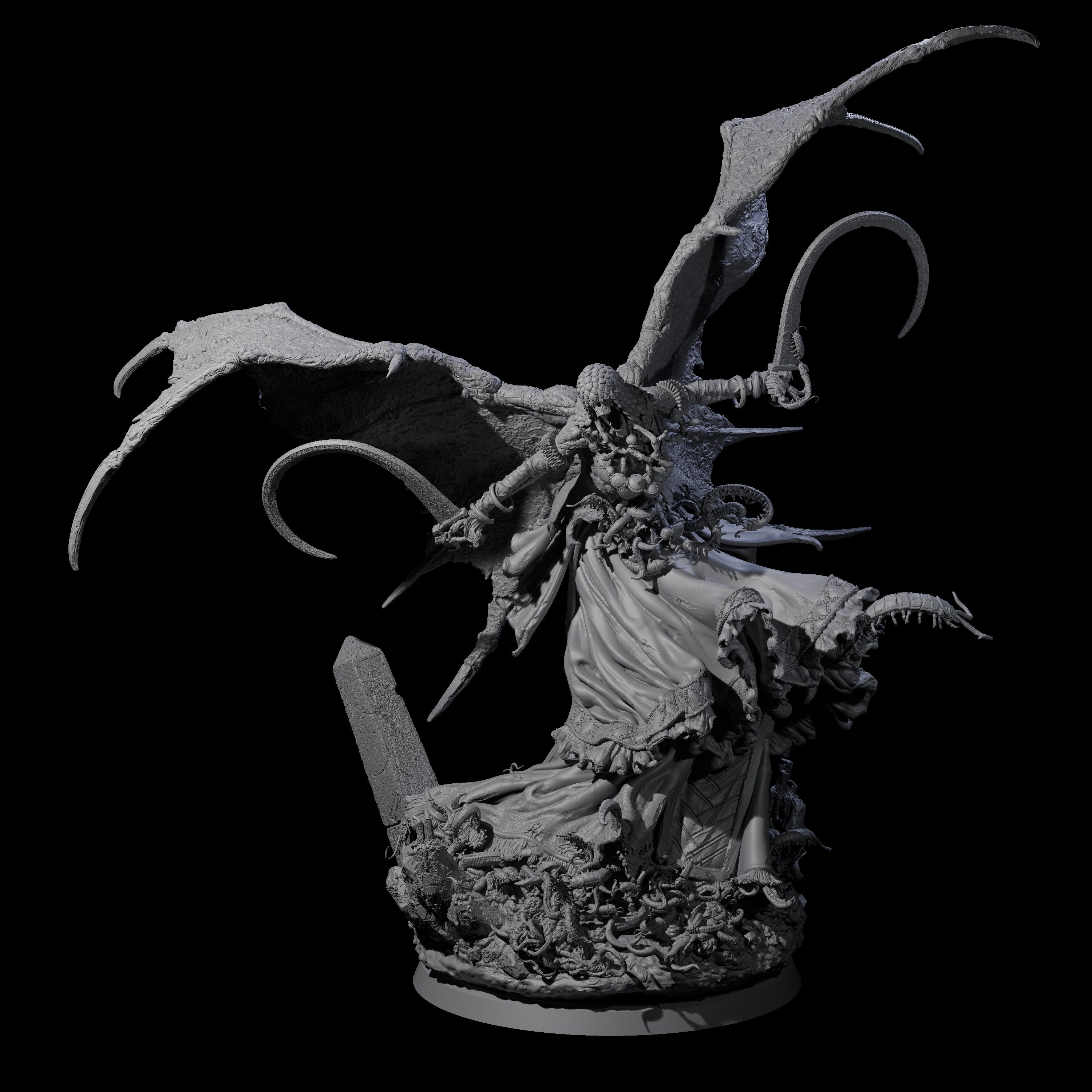 Swooping Battle Banshee Miniature for Dungeons and Dragons, Pathfinder or other TTRPGs