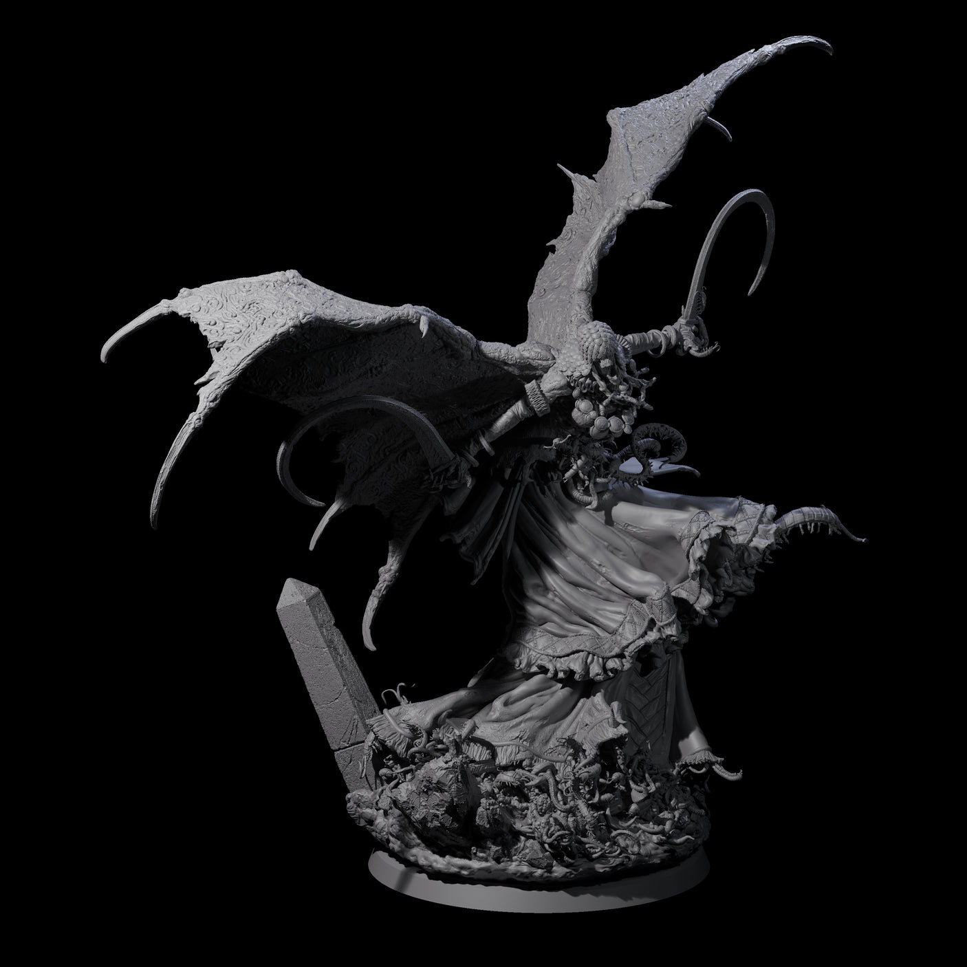 Swooping Battle Banshee Miniature for Dungeons and Dragons, Pathfinder or other TTRPGs