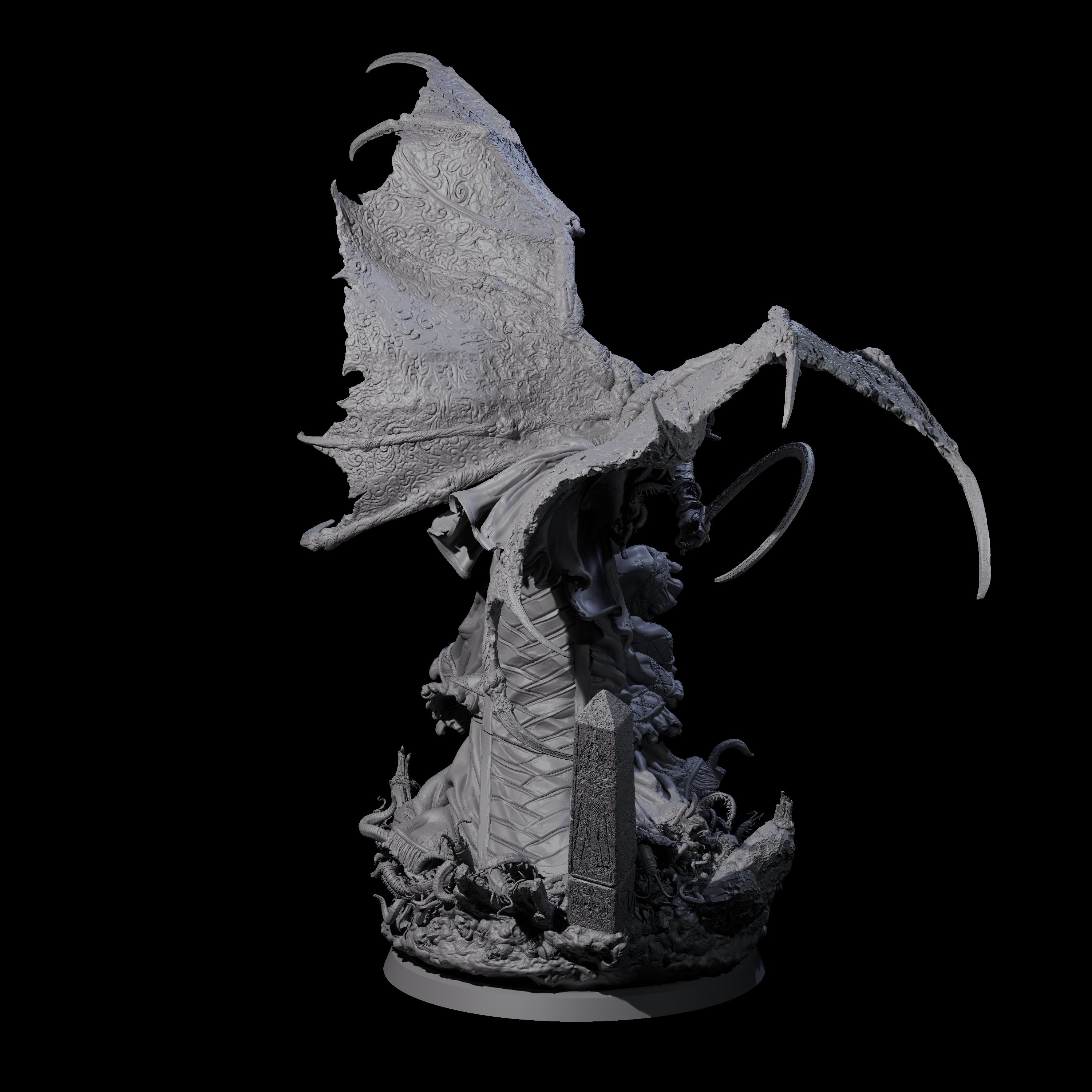 Swooping Battle Banshee Miniature for Dungeons and Dragons, Pathfinder or other TTRPGs