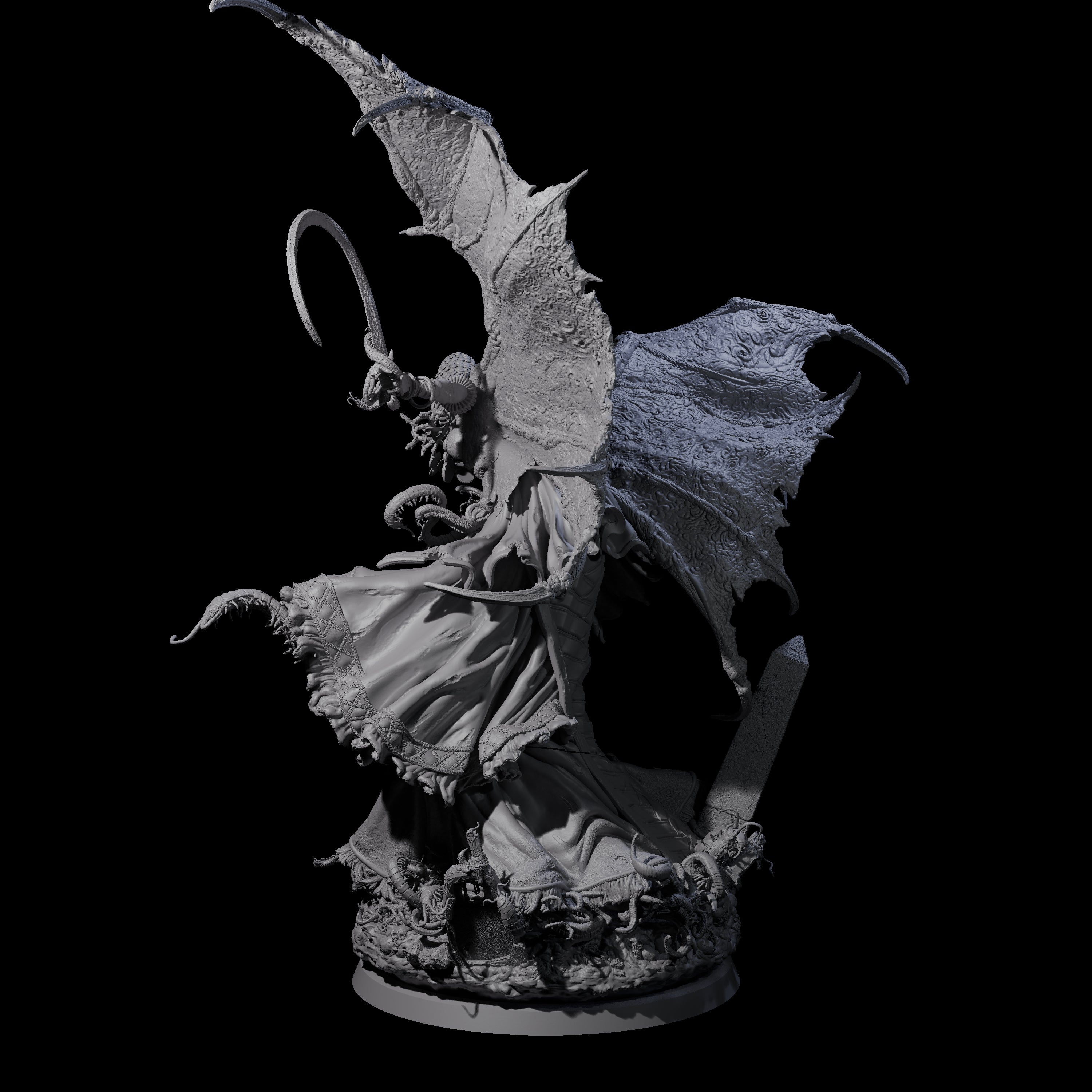 Swooping Battle Banshee Miniature for Dungeons and Dragons, Pathfinder or other TTRPGs