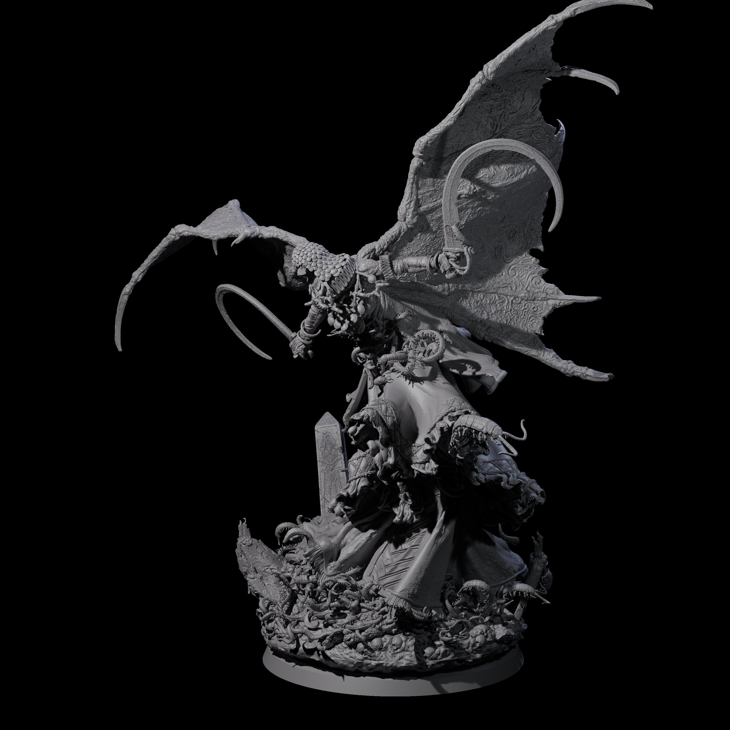 Swooping Battle Banshee Miniature for Dungeons and Dragons, Pathfinder or other TTRPGs