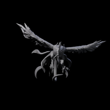 Swooping Cockatrice Miniature for Dungeons and Dragons, Pathfinder or other TTRPGs