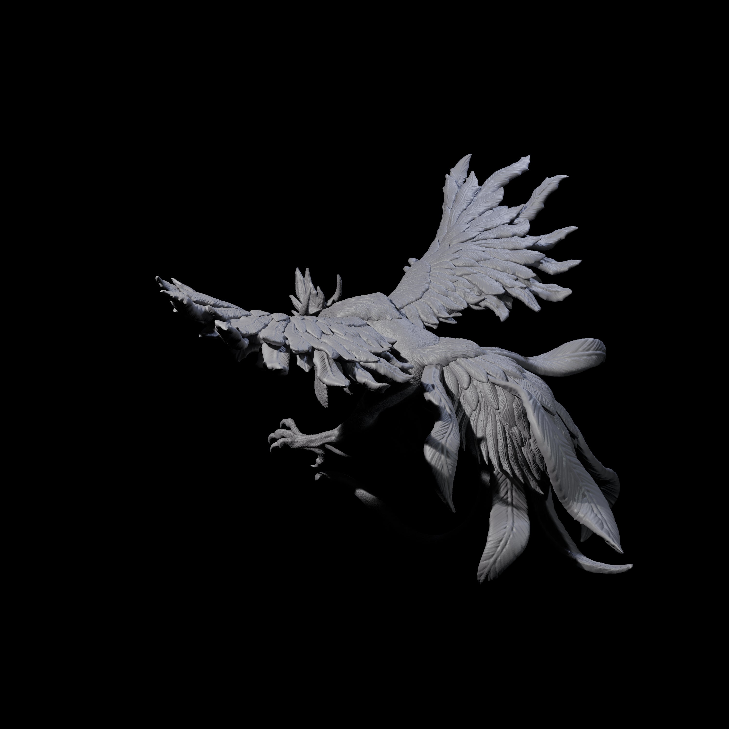 Swooping Cockatrice Miniature for Dungeons and Dragons, Pathfinder or other TTRPGs