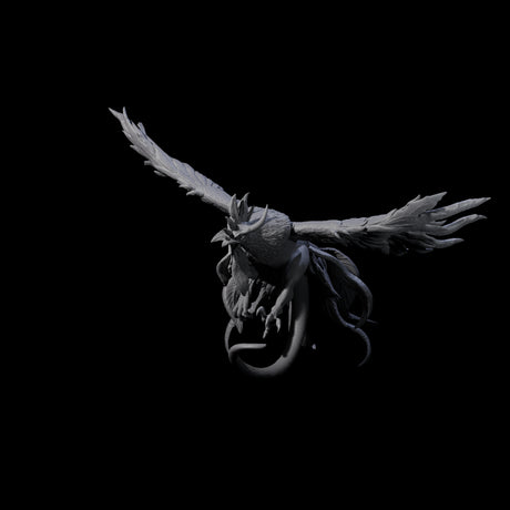 Swooping Cockatrice Miniature for Dungeons and Dragons, Pathfinder or other TTRPGs