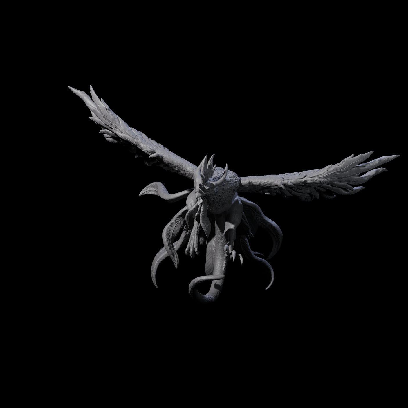 Swooping Cockatrice Miniature for Dungeons and Dragons, Pathfinder or other TTRPGs