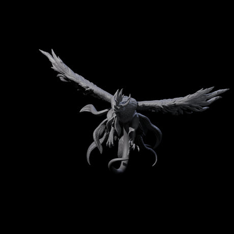 Swooping Cockatrice Miniature for Dungeons and Dragons, Pathfinder or other TTRPGs