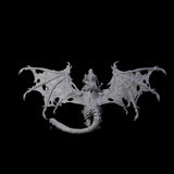 Swooping Dark Elf Manticore Rider A Miniature for Dungeons and Dragons, Pathfinder or other TTRPGs