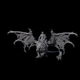 Swooping Dark Elf Manticore Rider A Miniature for Dungeons and Dragons, Pathfinder or other TTRPGs
