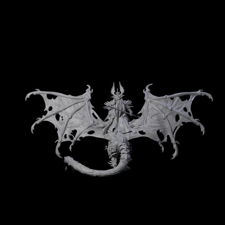 Swooping Dark Elf Manticore Rider B Miniature for Dungeons and Dragons, Pathfinder or other TTRPGs