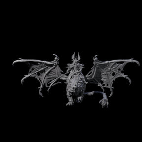 Swooping Dark Elf Manticore Rider B Miniature for Dungeons and Dragons, Pathfinder or other TTRPGs