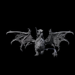 Swooping Dark Elf Manticore Rider C Miniature for Dungeons and Dragons, Pathfinder or other TTRPGs