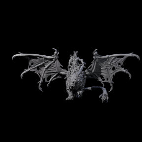 Swooping Dark Elf Manticore Rider D Miniature for Dungeons and Dragons, Pathfinder or other TTRPGs