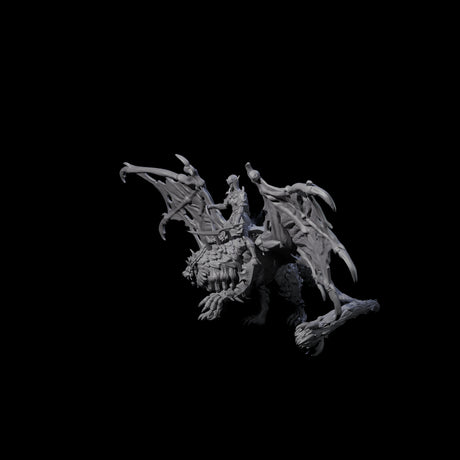 Swooping Dark Elf Manticore Rider E Miniature for Dungeons and Dragons, Pathfinder or other TTRPGs