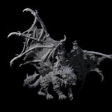Swooping Dark Elf Manticore Rider F Miniature for Dungeons and Dragons, Pathfinder or other TTRPGs