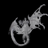 Swooping Dark Elf Manticore Rider F Miniature for Dungeons and Dragons, Pathfinder or other TTRPGs