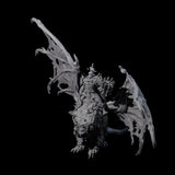Swooping Dark Elf Manticore Rider F Miniature for Dungeons and Dragons, Pathfinder or other TTRPGs