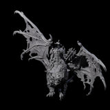 Swooping Dark Elf Manticore Rider F Miniature for Dungeons and Dragons, Pathfinder or other TTRPGs