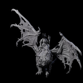 Swooping Dark Elf Manticore Rider G Miniature for Dungeons and Dragons, Pathfinder or other TTRPGs