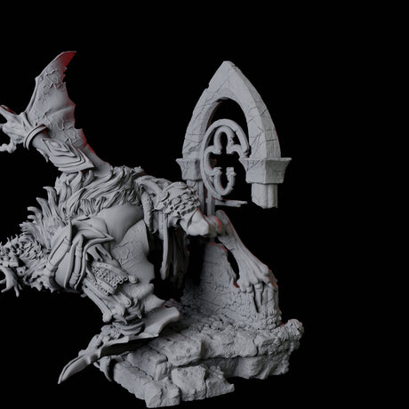 Swooping Dire Bat C Miniature for Dungeons and Dragons, Pathfinder or other TTRPGs