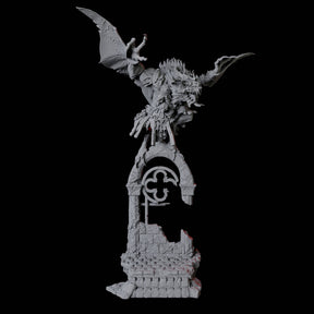 Swooping Dire Bat D Miniature for Dungeons and Dragons, Pathfinder or other TTRPGs