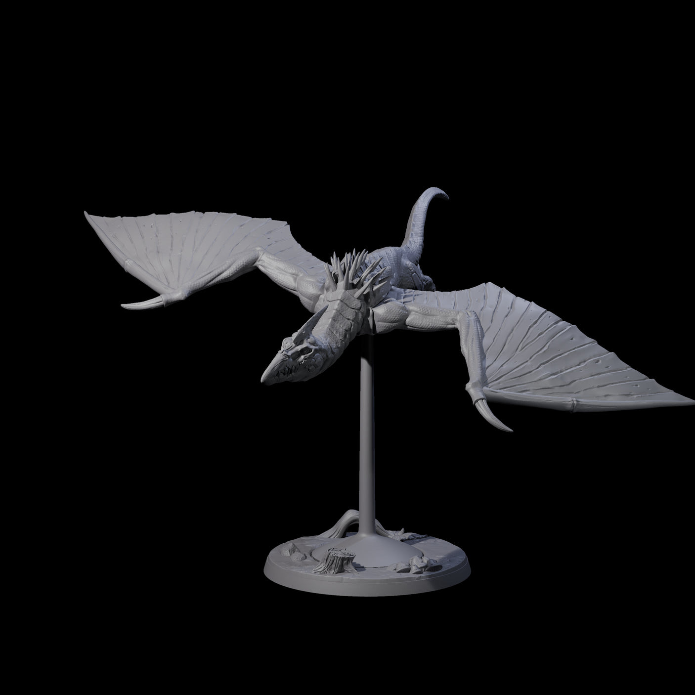 Swooping Pteranodon B Miniature for Dungeons and Dragons, Pathfinder or other TTRPGs