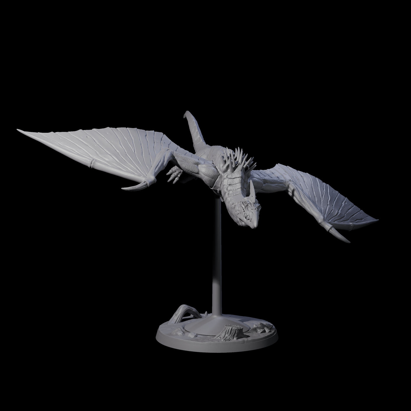 Swooping Pteranodon B Miniature for Dungeons and Dragons, Pathfinder or other TTRPGs