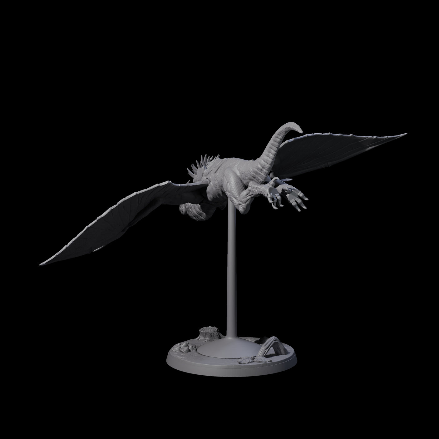 Swooping Pteranodon B Miniature for Dungeons and Dragons, Pathfinder or other TTRPGs