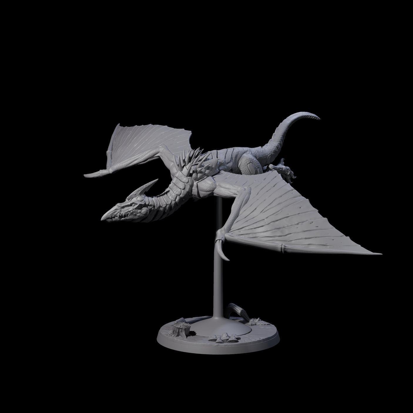 Swooping Pteranodon B Miniature for Dungeons and Dragons, Pathfinder or other TTRPGs